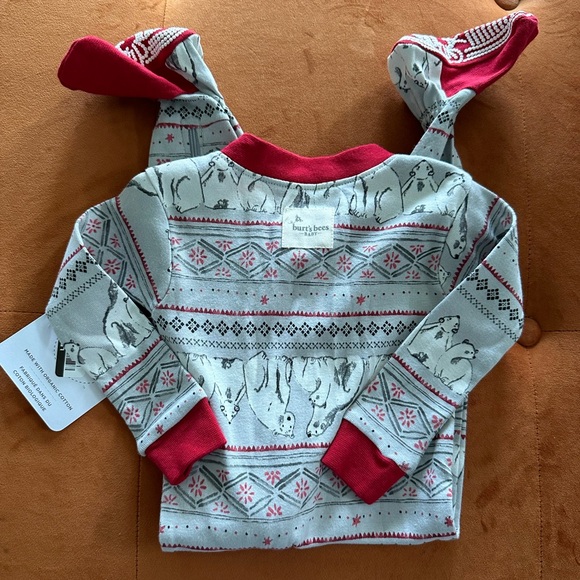 💙5/$25💙 Burt’s Bees Polar Bear Footie 6-9M - Picture 3 of 4